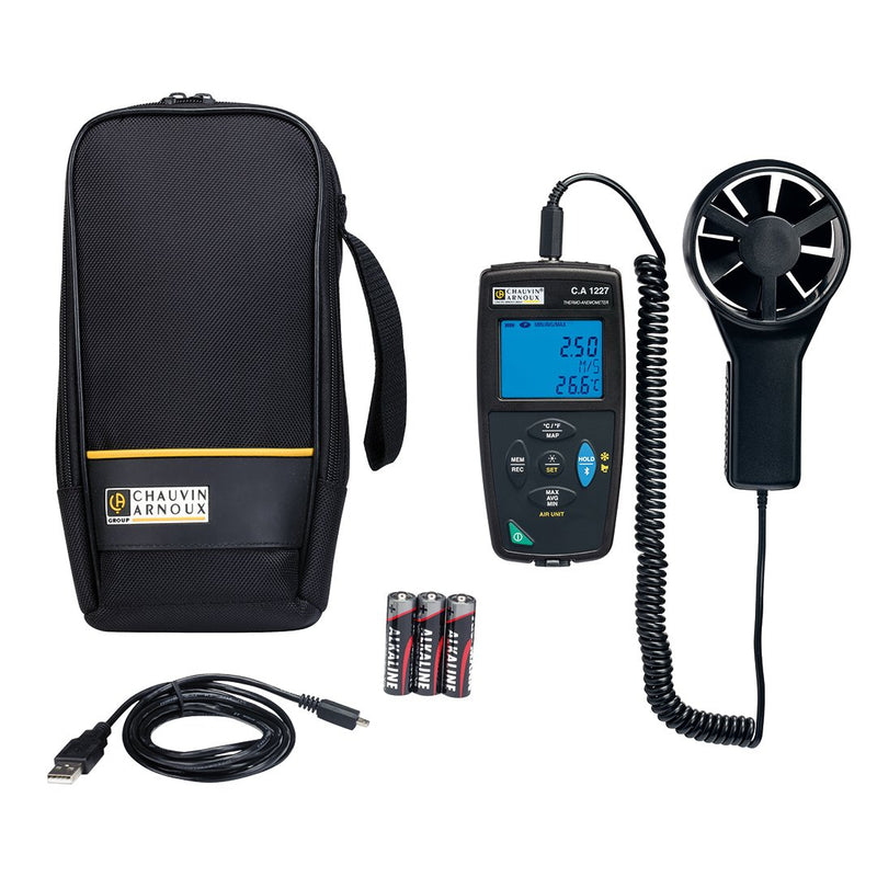Chauvin Arnoux - Luftgeschwindigkeitsmesser Thermo Anemometer C.A 1227 Luftvolumenstrom