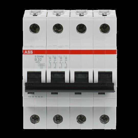 ABB Stotz S&J - Leitungsschutzschalter Sicherungsautomat S204M-B32 10kA 32A B 4p