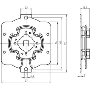 DELTA DORE - Zubehör/Ersatzteile für Tor-/Rollladenantriebe Click-Antriebslager 4015K-07 für System Stakusit