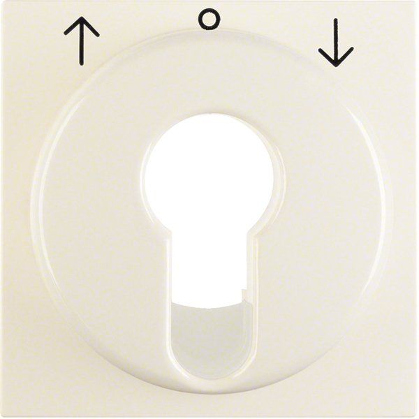 Berker - Abdeckung/Bedienelement für Installationsschalterprogramme Zentralstück 15088982 S.1 IP44 ws glänzend