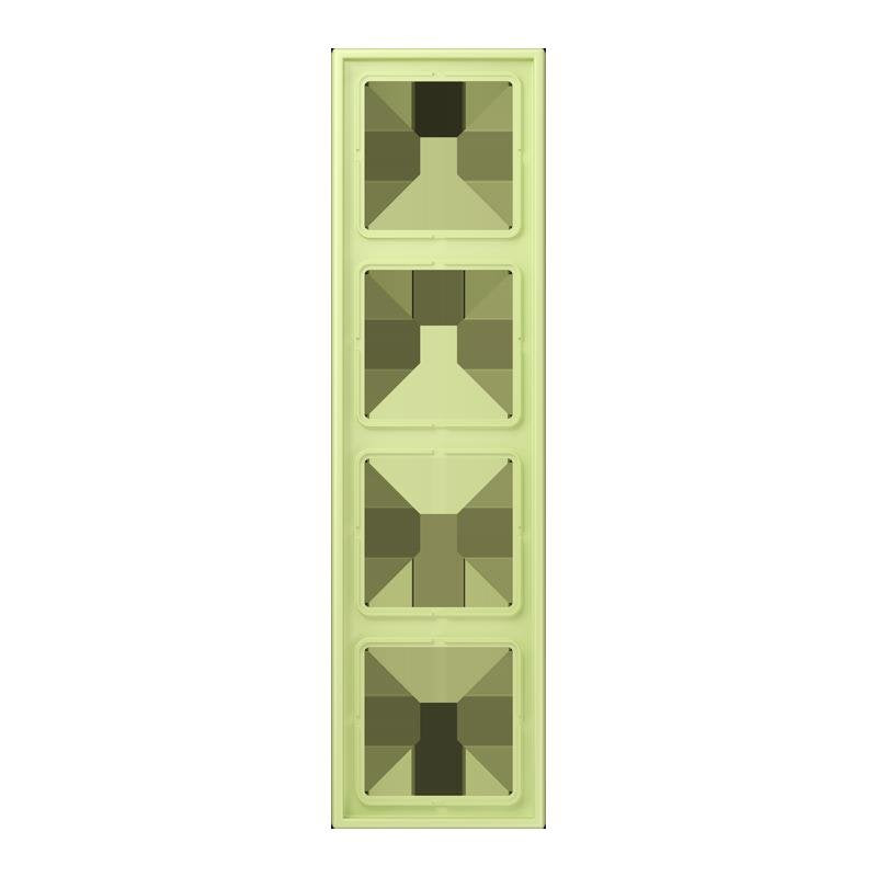 Jung - Abdeckrahmen Rahmen 4-fach LC 984 222 vert jaune clair