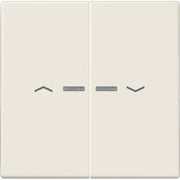 Jung - Abdeckung/Bedienelement für Installationsschalterprogramme Wippe Symbole/Lichtl.ws LS 995 KO5P für Taster 2-fach