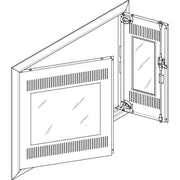 ABN - Tür/Bedientableau (Schaltschrank) Blendrahmen mit Mediatür GBRU34TM für UP-VT,3x4-reihig