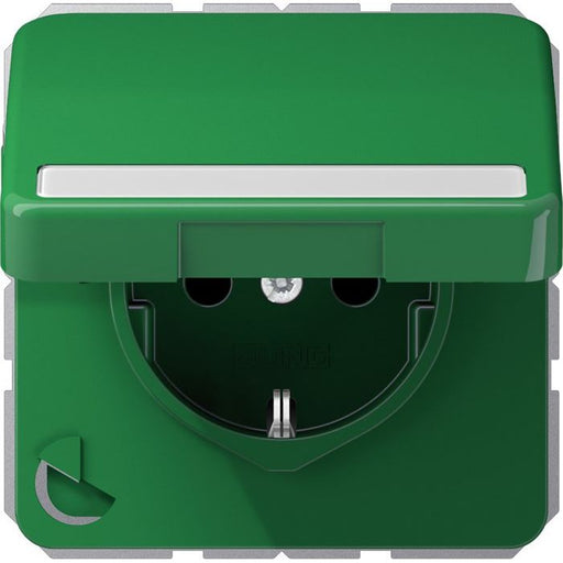 Jung - Steckdose SCHUKO-Steckdose 16A 250V CD 1520 BFNAKL GN Klappdeckel