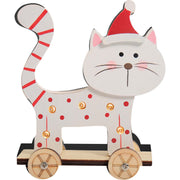 Hellum - Festbeleuchtung LED-Holzkatze 524192 stehend