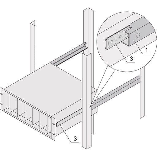 Schroff - Komponente für den Ausbau (Schaltschrank) X-Versteifungsprofil 24562455 (VE2) für europacPRO 295 T − 4 Packung