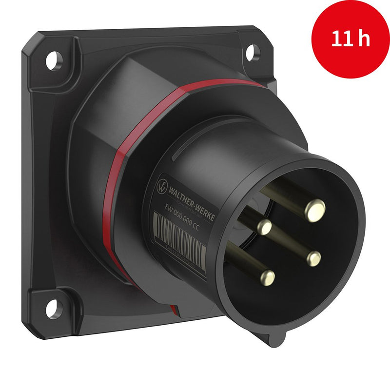 Walther Werke - CEE-Gerätestecker (IEC 60309) CEE NEO Anbaugerätestecker FW713411CC schräg 16A 4P 11h − 5 Stück