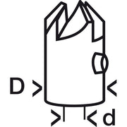 Bosch - Versenkbohrer Aufstecksenker für 2608585742 Holzspiralbohrer 10