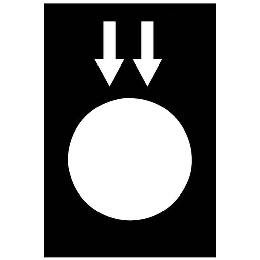 Schneider Electric - Bezeichnungsschild für Befehlsgeräte Symbolschild ZB2BY2955 sw − 10 Stück