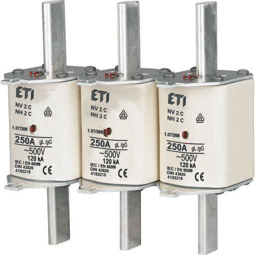Eaton - Messersicherung Sicherungseinsatz NH1 Z-NH-1/80 80A 500V − 3 Stück