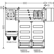 Hensel - Installationskleinverteiler PV-Wechselrichter-Sammler Mi PV 6123 140kW,1-phasig