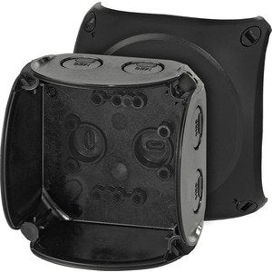 Hensel - Dose, Gehäuse für Montage auf der Wand/Decke Kabelabzweigkasten KF 0200 B bis 2,5 o.Klemme sw − 1 Stück by Hensel
