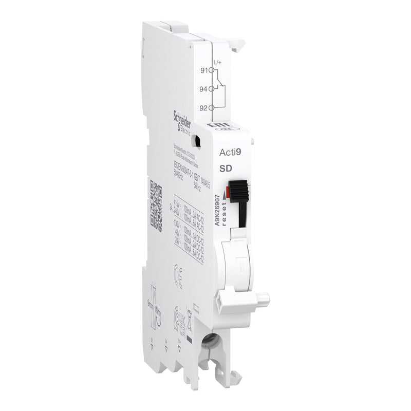 Schneider Electric - Zusatzeinrichtung für Reiheneinbaugeräte Fernmeldeschalter Acti9 A9N26907 SD 100mA-6A AC/DC