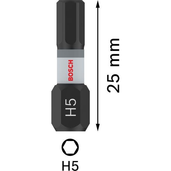 Bosch - Bit-Set PRO Hex Impact Bit, 2608522556VE(2) H5, 25 mm, 2-tlg
