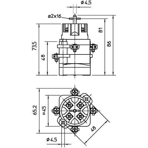 Stahl - Steuerschalter Lasttrennschalter 128613 16 A − 1 Stück