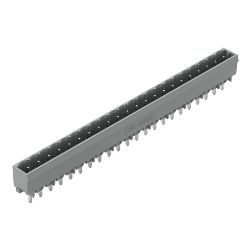 WAGO - Leiterplattensteckverbinder THT-Stiftleiste Lötstift 231-182/001-000 1,2x1,2,gerade,grau − 50 Stück