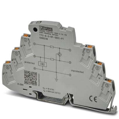 Phoenix Contact - Überspannungsableiter für Informations-/MSR-Technik Überspannungsschutzgerät TTC-6-3-HF-12DC-PT