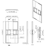 Vogels - Zubehör/Ersatzteile für Unterhaltungselektronik Rückwandabdeckung fDisplay PFA9121 sw Connect-it,HF,50-55Z