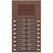 TCS Tür Control - Türstation für Türkommunikation Audioaußenstation 2-reihig PES16-EB/04 16 Tasten AP bronze