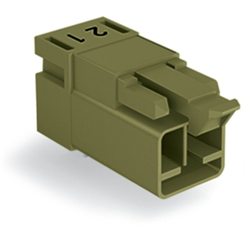 WAGO - Leiterplattensteckverbinder Stecker für Leiterplatten 890-872/011-000 2-polig,hellgrün − 100 Stück