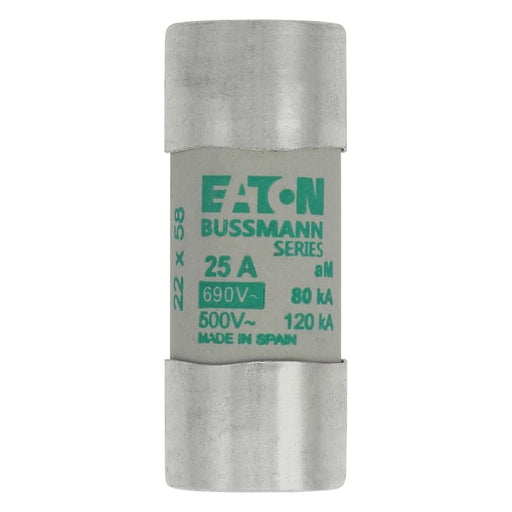 Eaton - Zylindrische Sicherung Sicherungseinsatz Nieders. CYLINDRICA#C22M25 25A AC 690V 80kA − 10 Stück