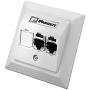 Panduit - Kommunikationsanschlussdose Kupfer Faceplate Kit CS2P6XTGAW 3Port, STP 80x80