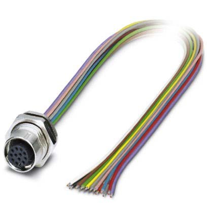 Phoenix Contact - Rundsteckverbinder, feldkonfektionierbar (Industriesteckverbinder) Einbausteckverbinder SACC-DSI-M12#1458790 − 1 Stück