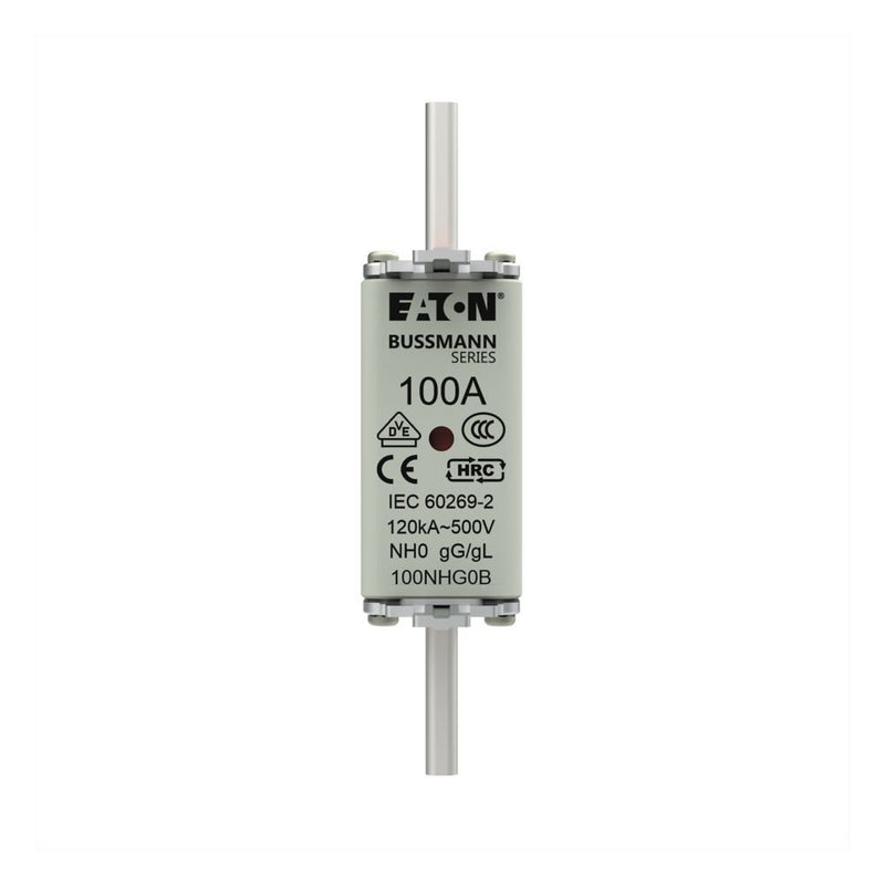 Eaton - Messersicherung Sicherungseinsatz Nieders. 100A 500V #100NHG0B 100A AC 500V 120kA − 3 Stück