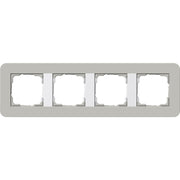 Gira - Abdeckrahmen 4fach 0214412 Grau/Reinweiß