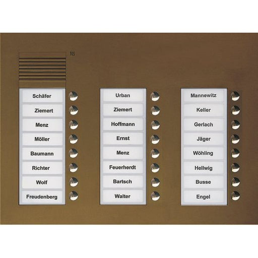 TCS Tür Control - Türstation für Türkommunikation Audio Außenstation PUK 24 PUK24/3-EB Tasten 3-spaltig UP