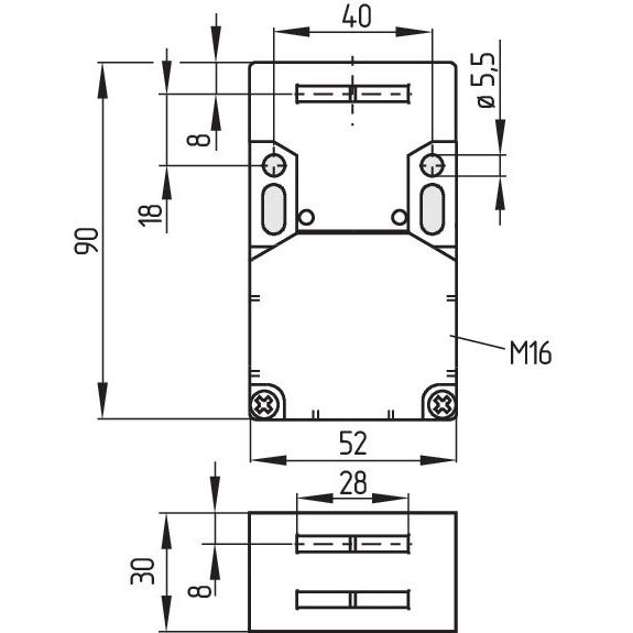 Schmersal - Einzelpositionsschalter Sicherheitsschalter AZ 16-02zvrk-M20 2Ö,M20-Gewinde