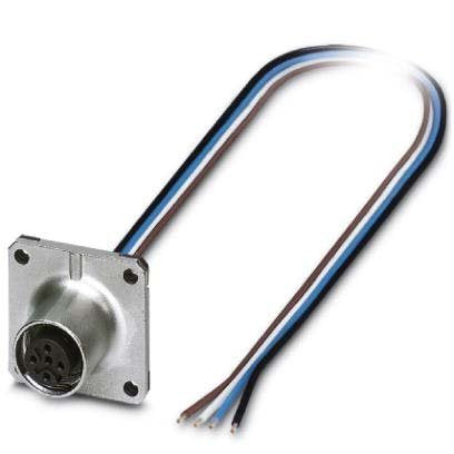 Phoenix Contact - Rundsteckverbinder, feldkonfektionierbar (Industriesteckverbinder) Einbausteckverbinder SACC-SQ-M12 #1420003 4-polig M12