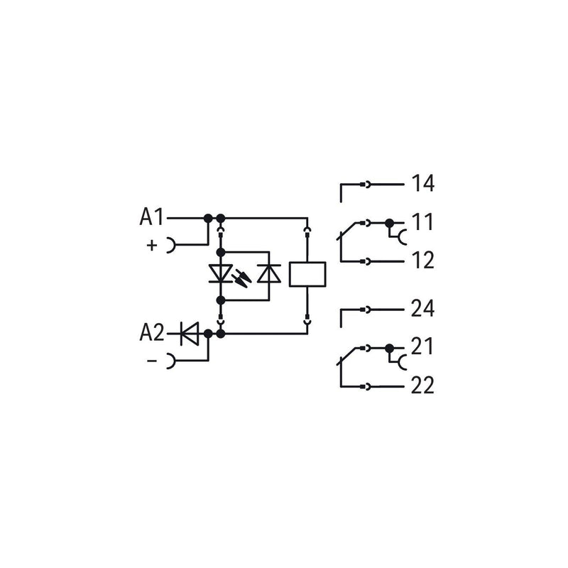 WAGO - Schaltrelais Relaismodul 788-312/003-000 DC 24 V,2 Wechsler