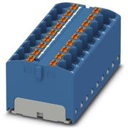Phoenix Contact - Durchgangs-Reihenklemme Verteilerblock PTFIX 18X4 BU 18p, 0,2-6qmm bl − 8 Stück
