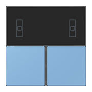 Jung - Abdeckung/Bedienelement für Installationsschalterprogramme Tastensatz 3fach LC 4093 TSA 256 bleu ceruleen 59
