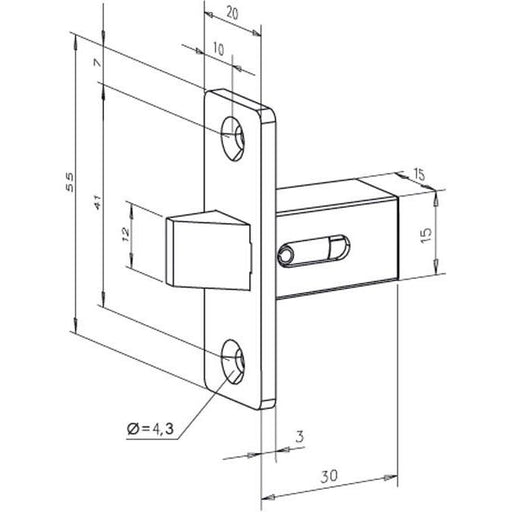 Assa Abloy effeff - Zubehör/Ersatzteile für elektrischen Türöffner Einsteck-Fall 802----------00 − 1 Stück by Assa Abloy effe
