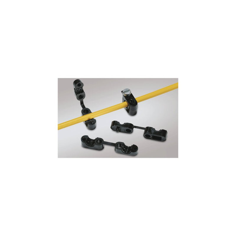 HellermannTyton - Befestigungsschelle für Kabel/Rohre Zugentlastungsschelle KK2-N66-BK − 500 Stück