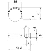 OBO Bettermann - Befestigungsschelle für Kabel/Rohre Befestigungsschelle 604 25 G galv.vz