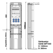 GSAB Elektrotechnik - Anschlussschrank Poller 36P1400MFP6S rund mit Sockel