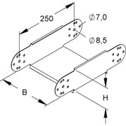 Niedax - Bogen für Kabelrinne Gelenkstück RGE 85.200