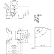 Vogels - Zubehör/Ersatzteile für Unterhaltungselektronik VESA-Adapter PFI3015 sw 50x50/75x75/100x100