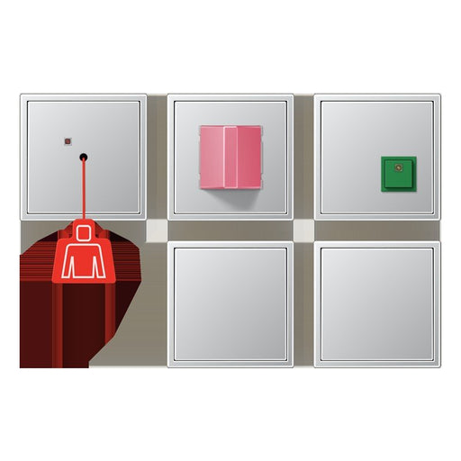 Jung - Behindertenelement für Installationsschalterprogramme Notrufset mit USV NRS AL 0834-2-L − 1 Stück