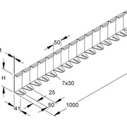 Niedax - Trennwand für Kabeltragsystem Trennsteg RTSQF 100-1.5/1000 S 98x1000mm