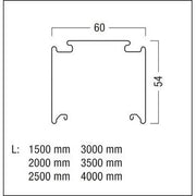 Zumtobel - Tragschiene für Lichtbandsystem Tragschiene TECTON T 1000 oE SR si leer