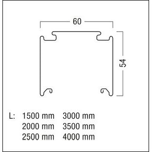 Zumtobel Group - Tragschiene für Lichtbandsystem Tragschiene TECTON T 1000 oE SR si leer  − 1 Stück
