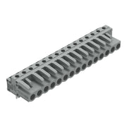 WAGO - Leiterplattensteckverbinder THT-Federleiste abgewink. 232-245 Rastermaß 5mm,grau − 25 Stück