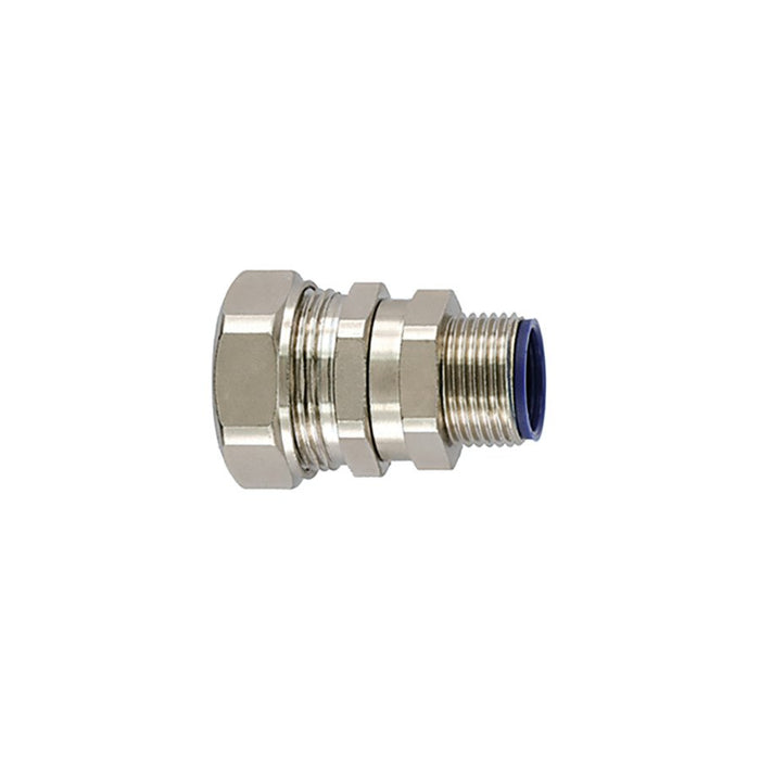 HellermannTyton - Metall-Schutzschlauch-Verschraubung Metallverschraubung Kompr. 166-32302(10) dreh. Außengewinde − 10 Stück
