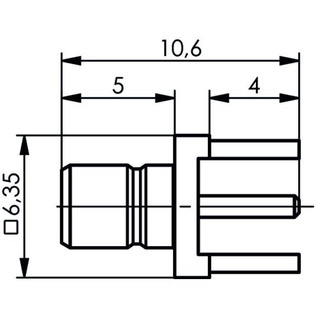Telegärtner - Koax-Steckverbinder SMB-Anbaustecker AU 100024849 für LTP − 5 Stück