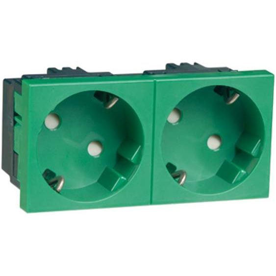 Peha - Schalter-/Steckdosenkombination SCHUKO-EB-Steckd.2-fach gn D 6212.42 EMS SI WI 16A 250V 2-pol.33G