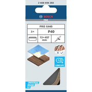 Bosch - Schleifpapier/Schleifvlies PRO X440 Schleifband, 13 x 2608606203 457 mm, G40, 3-tlg